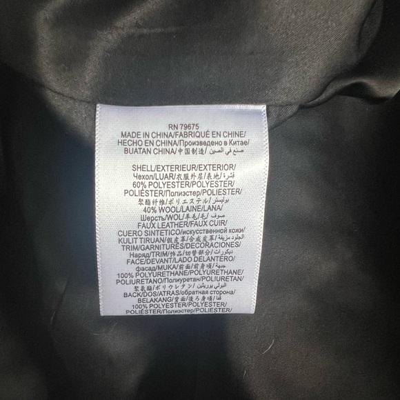 BCBGMaxazria HOUNDSTOOTH WOOL COAT - Size Small - NEW WITH TAGS - Picture 12 of 14